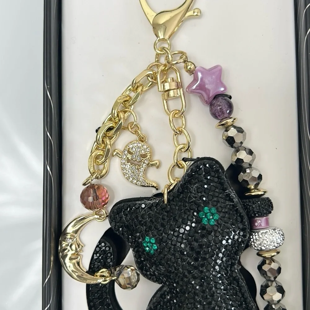Eye Candy Black Cat Keychain/ Bag Charm New In Box - Picture 4 of 10